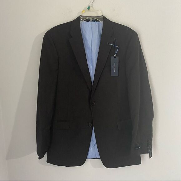 Tommy Hilfiger Men’s Brown 100% Worsted Wool 2 Button Jacket size L40 - Picture 1 of 5